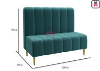 Wood frame Green Velvet 0.7cbm Upholstered Booth Seating