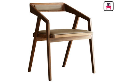 kaufen Das Geometrie-Eichen-Holz, das gepolstert wird, Stuhl-Handelsholz speisend vor, sitzt der 60 Grad-Armlehne online manufacture