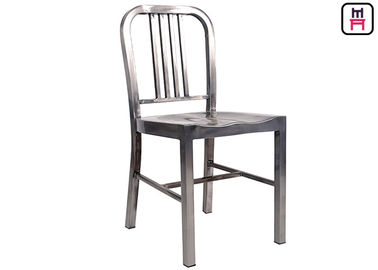 kaufen Aluminium-Emeco-Marine-Schemel-Metallspeisende Stühle im Freien mit glatter gebogener Rückseite online manufacture