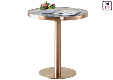 kaufen Kaffeehaus-/klassische Bar-Höhen-Kneipen-Ausgangstabelle mit Goldedelstahl-Basis online manufacture