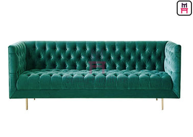 kaufen 3 Sitz-Sofa Velvet Upholstered Restaurant Booth-Knopf-Dekoration für Hotel-Lobby online manufacture