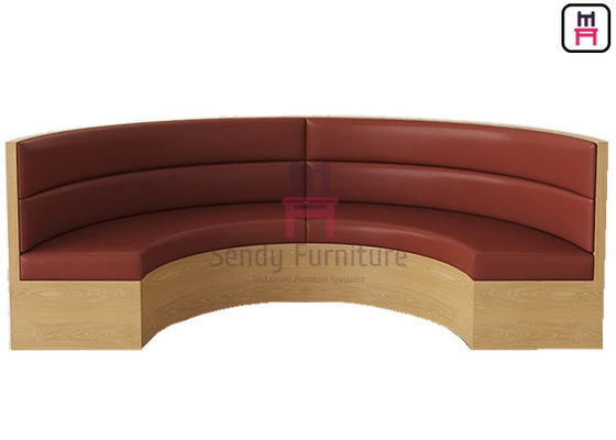 kaufen Runde 2.8cbm heftete sich hölzernes Restaurant-Stand-Sperrholz PU-Leder-Material durch online manufacture