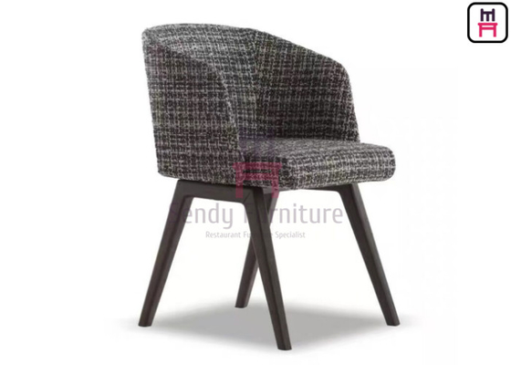 Grey Fabric Upholstered Dining Chair mit Armlehnen für Restaurant-Gebrauch
