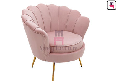 Samt-einzelne Sofa-Stuhl-Rosa-Farbblumen-Form-feste Struktur mit Armlehne
