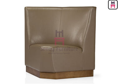Brown-Farbe-PU-Leder gepolsterter Ecksofa-hölzerner Rahmen keine Installation