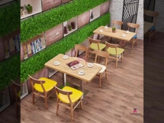 Klassisches gebogenes hinteres Holz, das Stühle mit Ledersitz-Handelsinnenmöbeln speist