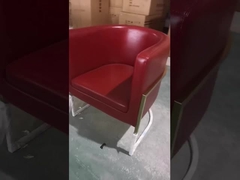 Samt polsterte das niedrige Restaurant der Rückseiten-0.42cbm, das Stuhl speist