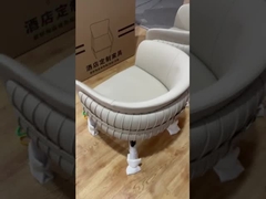 Durchgeheftetes ledernes hölzernes Restaurant sitzt aufgefüllter Polsterung H77cm vor