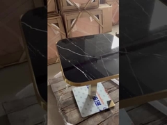 Ovales Form-Marmor-Muster keramisch mit goldene Naht-Speisetische