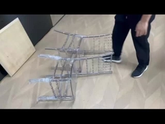 Resin Chiavari Kunststoff Restaurantstühle PC Transparent Armlos für Bar / Café